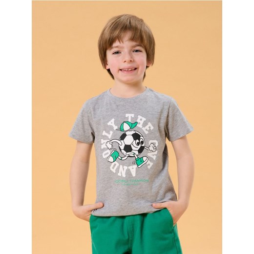 Sinsay - Koszulka z domieszką wiskozy - szary ze sklepu Sinsay w kategorii T-shirty chłopięce - zdjęcie 184915140