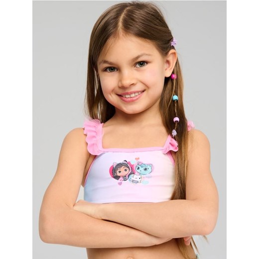 Sinsay - Strój kąpielowy z tiulową falbanką z efektem ombre Gabby's Dollhouse - różowy ze sklepu Sinsay w kategorii Stroje kąpielowe - zdjęcie 184915142