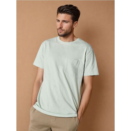 Sinsay - Koszulka basic - zielony ze sklepu Sinsay w kategorii T-shirty męskie - zdjęcie 184915250