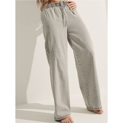Sinsay - Jeansy wide leg - szary ze sklepu Sinsay w kategorii Jeansy damskie - zdjęcie 184915373