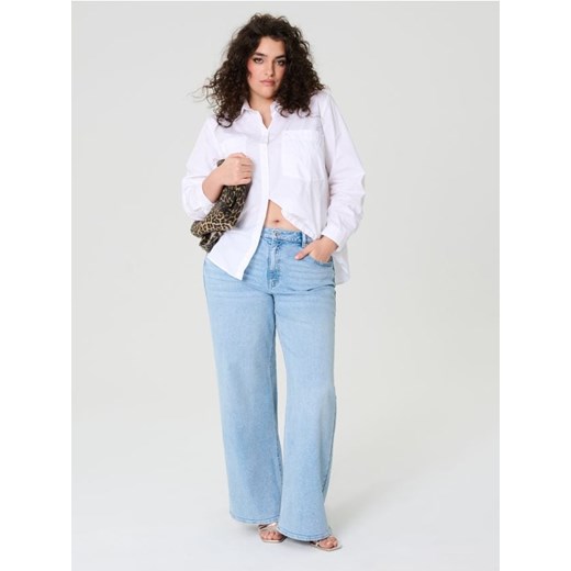 Sinsay - Jeansy wide leg high waist - niebieski ze sklepu Sinsay w kategorii Jeansy damskie - zdjęcie 184915391