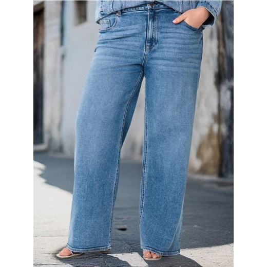 Sinsay - Jeansy wide leg high waist - niebieski ze sklepu Sinsay w kategorii Jeansy damskie - zdjęcie 184915392