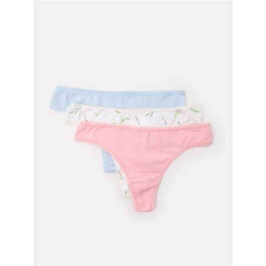 Sinsay - Stringi 3 pack - wielobarwny Sinsay XS wyprzedaż Sinsay