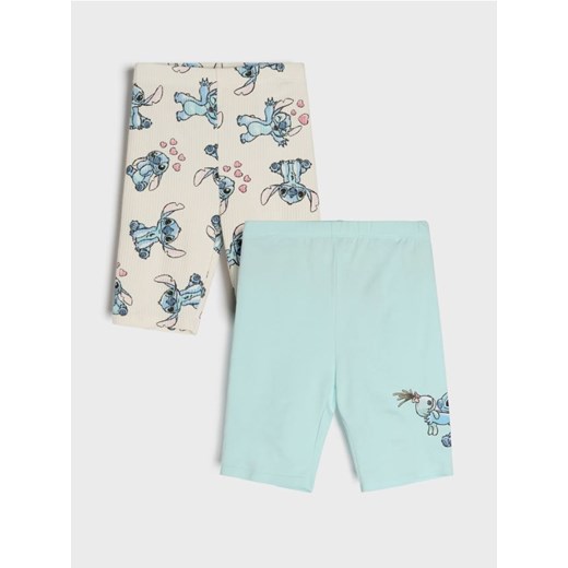 Sinsay - Krótkie legginsy 2 pack Stitch - błękitny - id: 862CI-05X - marki Sinsay - 184915872 Sinsay - Krótkie legginsy 2 pack Stitch - błękitny ze sklepu Sinsay w kategorii Spodenki dziewczęce - zdjęcie 184915872