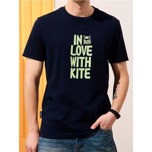 Sinsay - Koszulka z napisem - granatowy ze sklepu Sinsay w kategorii T-shirty męskie - zdjęcie 184915970