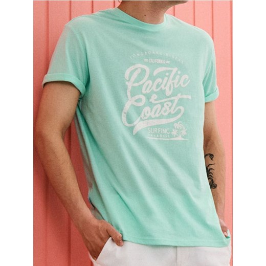 Sinsay - Koszulka - niebieski ze sklepu Sinsay w kategorii T-shirty męskie - zdjęcie 184915974