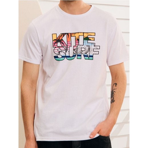 Sinsay - Koszulka z kolorowym napisem - biały ze sklepu Sinsay w kategorii T-shirty męskie - zdjęcie 184915983