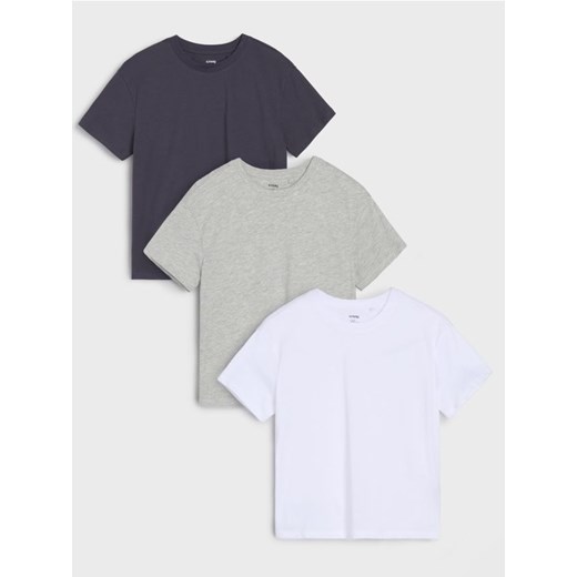 Sinsay - Koszulki basic 3 pack - wielobarwny ze sklepu Sinsay w kategorii T-shirty chłopięce - zdjęcie 184916023
