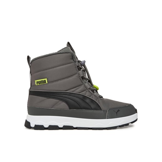Śniegowce Puma Evolve Boot Jr 392644 08 Szary ze sklepu eobuwie.pl w kategorii Buty zimowe dziecięce - zdjęcie 184916541
