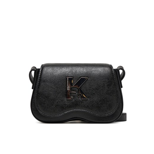 Torebka Karl Lagerfeld Jeans A3W30214 Czarny ze sklepu eobuwie.pl w kategorii Listonoszki - zdjęcie 184916563