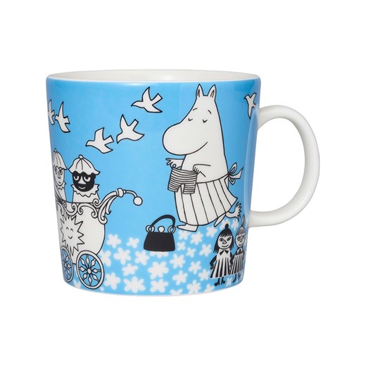 Moomin Kubek "Peace" w kolorze niebieskim - 400 ml ze sklepu Limango Polska w kategorii Dzbanki i zaparzacze - zdjęcie 184917602