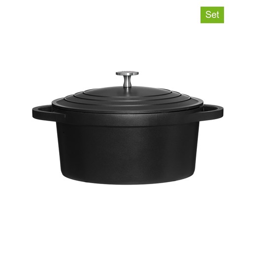Maku 2-częściowy zestaw w kolorze czarnym - Ø 24 cm ze sklepu Limango Polska w kategorii Garnki - zdjęcie 184917810