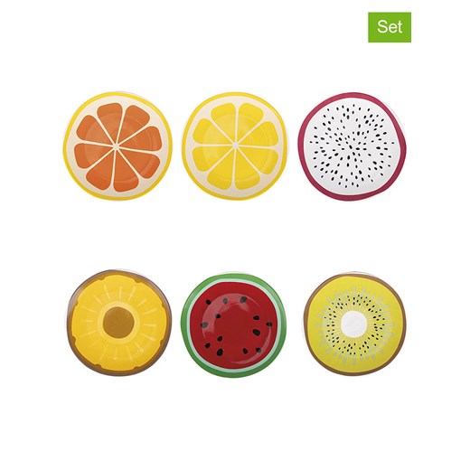 Villa d´Este Talerze (6 szt.) &quot;Fruit For One&quot; ze wzorem na owoce - Ø 19,2 cm ze sklepu Limango Polska w kategorii Naczynia - zdjęcie 184917940