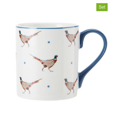 Mikasa Kubki (2 szt.) &quot;Pheasant&quot; w kolorze biało-niebieskim - 280 ml ze sklepu Limango Polska w kategorii Naczynia - zdjęcie 184918413