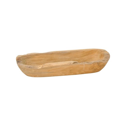 POSIWIO Miska dekoracyjna w kolorze jasnobrązowym - 40,5 x 7 x 14 cm ze sklepu Limango Polska w kategorii Misy i tace dekoracyjne - zdjęcie 184918720