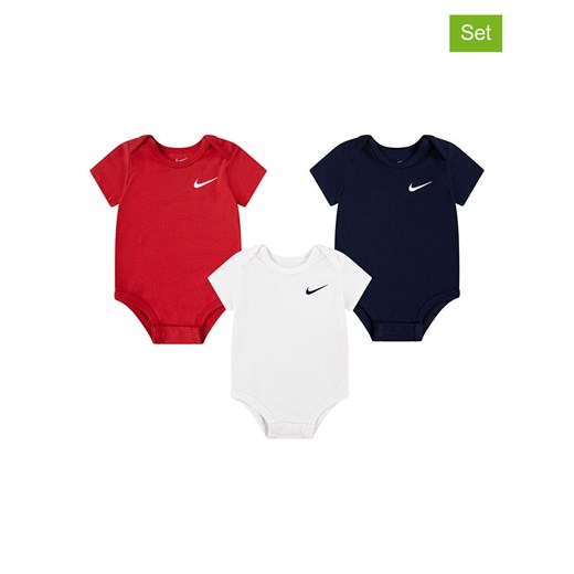 Nike Sportswear Body (3 szt.) w kolorze czerwonym, czarnym i białym ze sklepu Limango Polska w kategorii Body niemowlęce - zdjęcie 184919732