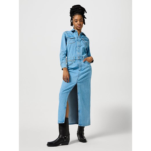 Wrangler Sukienka dżinsowa w kolorze błękitnym Wrangler S promocyjna cena Limango Polska