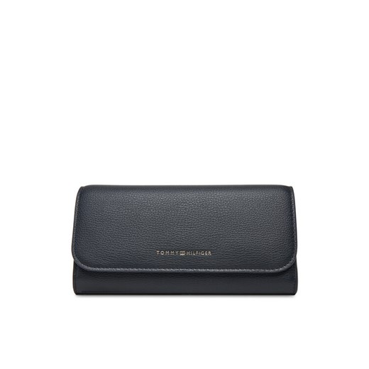 Tommy Hilfiger Duży Portfel Damski Th Flag Lrg Flap AW0AW17734 Granatowy ze sklepu MODIVO w kategorii Portfele damskie - zdjęcie 184920950