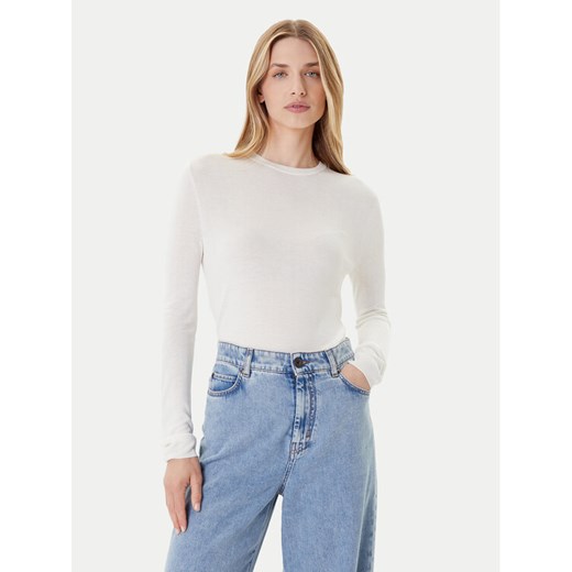 Calvin Klein Sweter LV044C339G Écru Regular Fit ze sklepu MODIVO w kategorii Swetry damskie - zdjęcie 184920990
