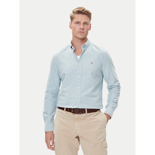 Tommy Hilfiger Koszula Solid Heritage MW0MW35774 Zielony Regular Fit ze sklepu MODIVO w kategorii Koszule męskie - zdjęcie 184921004