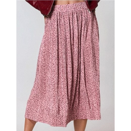 Sinsay - Plisowana spódnica midi w delikatny print - wielobarwny ze sklepu Sinsay w kategorii Spódnice - zdjęcie 184923604