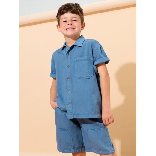 Sinsay - Szorty jeansowe z ozdobnymi przeszyciami - mid blue ze sklepu Sinsay w kategorii Spodenki chłopięce - zdjęcie 184923671