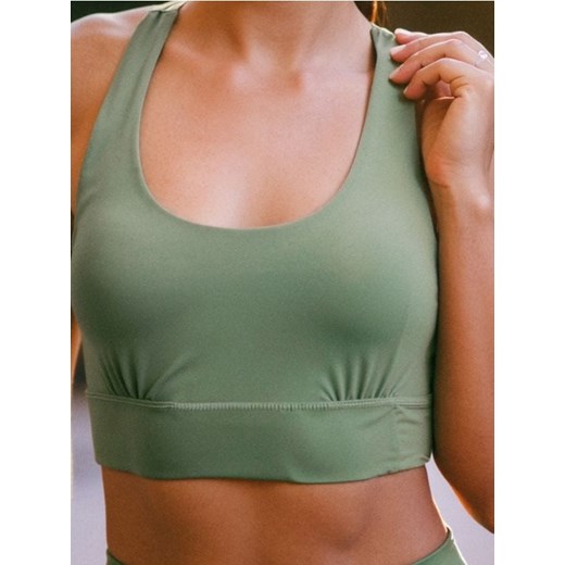 Sinsay - Top sportowy Gym Hard - zielony ze sklepu Sinsay w kategorii Biustonosze - zdjęcie 184923683