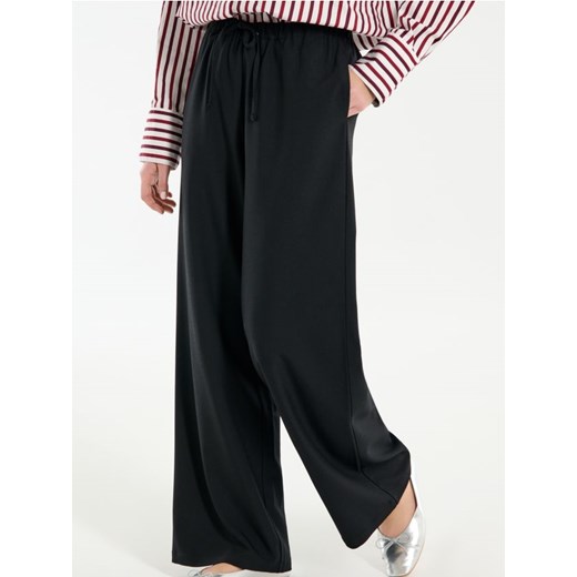 Sinsay - Spodnie wide leg - czarny ze sklepu Sinsay w kategorii Spodnie damskie - zdjęcie 184923893