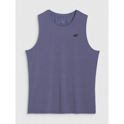 Męski tank top treningowy 4F 4FWAW25TFSLM574 - niebieski ze sklepu Sportstylestory.com w kategorii T-shirty męskie - zdjęcie 184924723