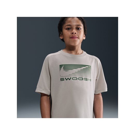 Koszulka z krótkim rękawem dla dużych dzieci (chłopców) Dri-FIT Nike Multi - Brązowy ze sklepu Nike poland w kategorii T-shirty chłopięce - zdjęcie 184925240