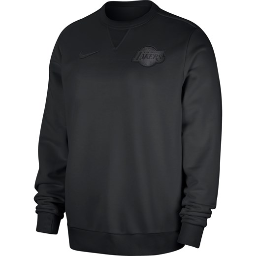 Męska bluza dresowa z półokrągłym dekoltem Nike Dri-FIT NBA Los Angeles Lakers Standard Issue - Czerń ze sklepu Nike poland w kategorii Bluzy męskie - zdjęcie 184925370