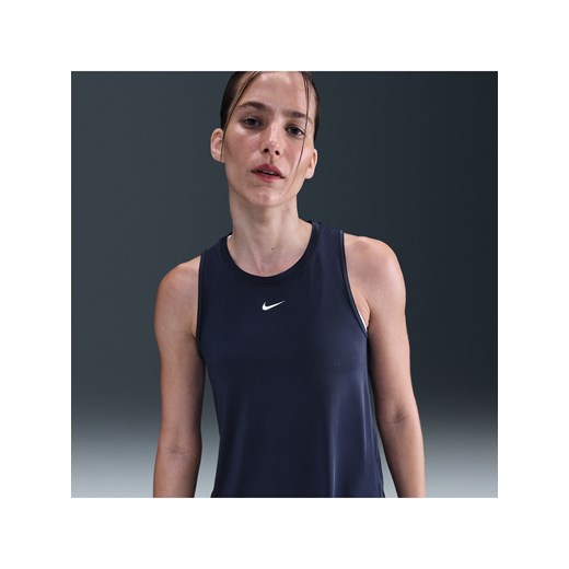 Damska koszulka bez rękawów Dri-FIT Nike One Classic - Niebieski ze sklepu Nike poland w kategorii Bluzki damskie - zdjęcie 184925372