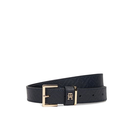 Tommy Hilfiger Pasek Damski Th Square 2.5 Mono Go AW0AW17974 Granatowy ze sklepu MODIVO w kategorii Paski damskie - zdjęcie 184928093