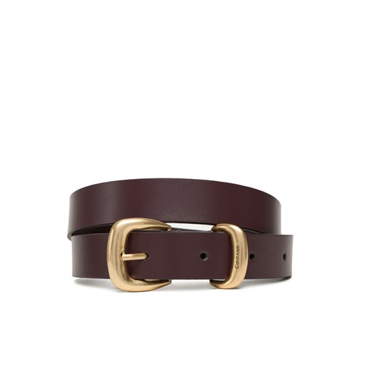 Calvin Klein Pasek Damski Sarah 2 Piece Logo Buckle Belt LV04K7012G Brązowy ze sklepu MODIVO w kategorii Paski damskie - zdjęcie 184928142