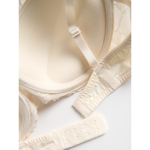 Reserved - Modulowany biustonosz z fiszbinami - złamana biel Reserved 80E Reserved