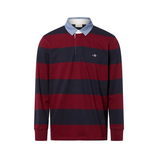 Gant Męska koszulka polo Mężczyźni Bawełna bordowy w paski ze sklepu vangraaf w kategorii T-shirty męskie - zdjęcie 184928941