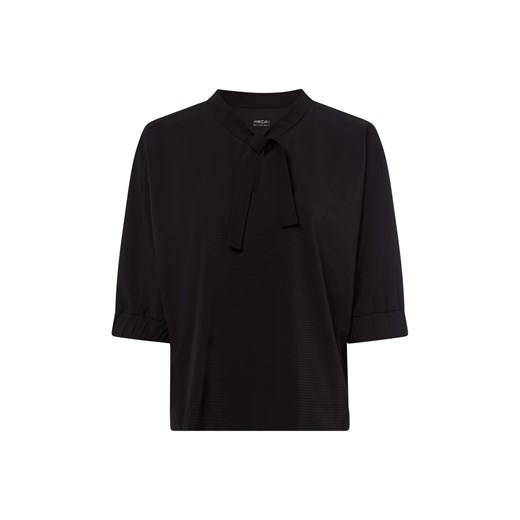 Marc Cain Bluzka damska Kobiety Sztuczne włókno czarny jednolity - id: 770007-0001-00360 - marki Marc Cain - 184928964 Marc Cain Bluzka damska Kobiety Sztuczne włókno czarny jednolity ze sklepu vangraaf w kategorii Bluzki damskie - zdjęcie 184928964