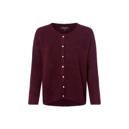 Marie Lund Damski kardigan z zawartością alpaki Kobiety Sztuczne włókno bordowy Marie Lund XL vangraaf