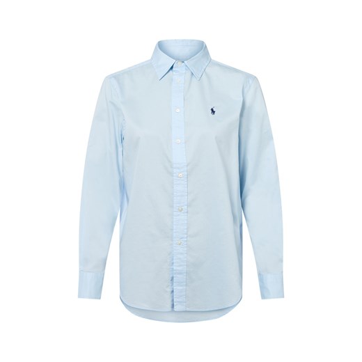Polo Ralph Lauren Damska bluzka koszulowa Kobiety Bawełna jasnoniebieski jednolity ze sklepu vangraaf w kategorii Koszule damskie - zdjęcie 184928990