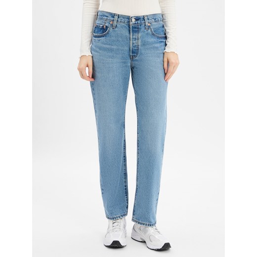 Levi's Dżinsy - 501 Kobiety Bawełna light stone jednolity ze sklepu vangraaf w kategorii Jeansy damskie - zdjęcie 184929022