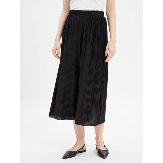 soyaconcept® Damskie spodnie letnie - Kirit Kobiety czarny jednolity ze sklepu vangraaf w kategorii Spodnie damskie - zdjęcie 184929042
