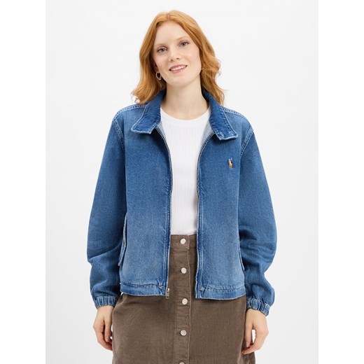 Polo Ralph Lauren Damska kurtka dżinsowa Kobiety Jeansy medium stone jednolity ze sklepu vangraaf w kategorii Kurtki damskie - zdjęcie 184929062