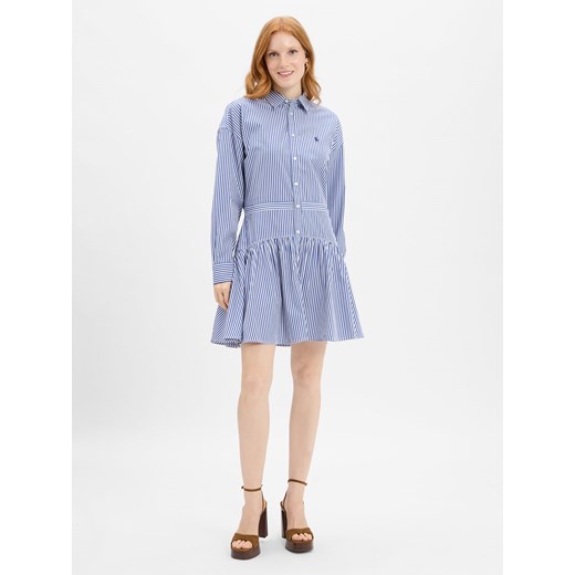 Polo Ralph Lauren Sukienka damska z bluzką Kobiety Bawełna niebieski w paski ze sklepu vangraaf w kategorii Sukienki - zdjęcie 184929064