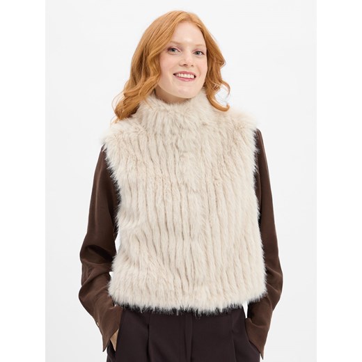 Rino & Pelle Damska kamizelka ze sztucznego futra - Dava Kobiety écru jednolity Rino & Pelle 44 vangraaf