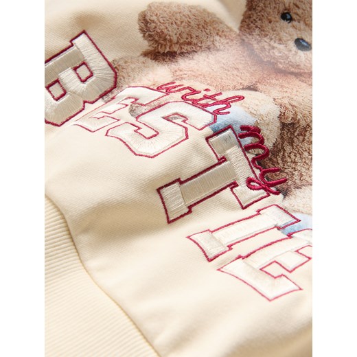 Reserved - Bawełniana bluza z nadrukiem - kremowy Reserved 164 (13 lat) Reserved