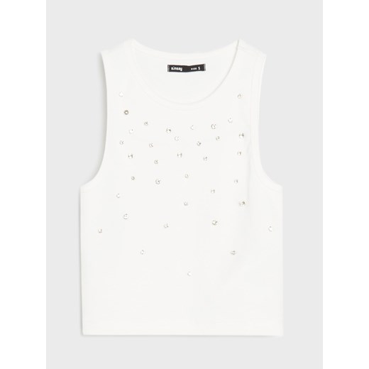 Sinsay - Top - kremowy Sinsay XS Sinsay