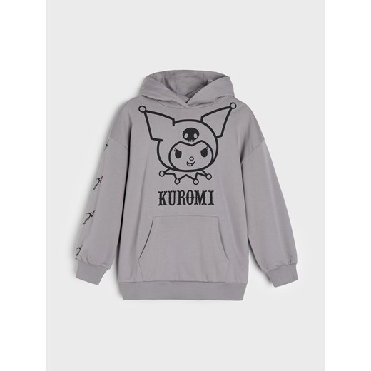 Sinsay - Bawełniana bluza z kapturem Kuromi - szary Sinsay 140 (9-10 l) Sinsay