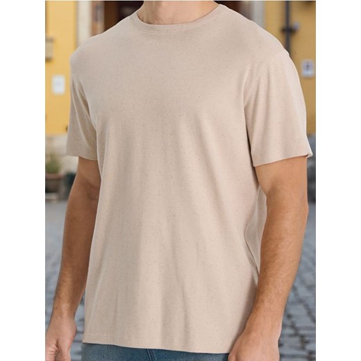 Sinsay - Koszulka basic - beżowy ze sklepu Sinsay w kategorii T-shirty męskie - zdjęcie 184934260