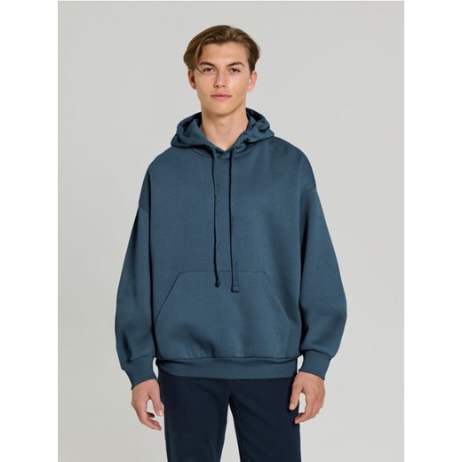 Sinsay - Bluza hoodie comfort fit - niebieski ze sklepu Sinsay w kategorii Bluzy męskie - zdjęcie 184934330