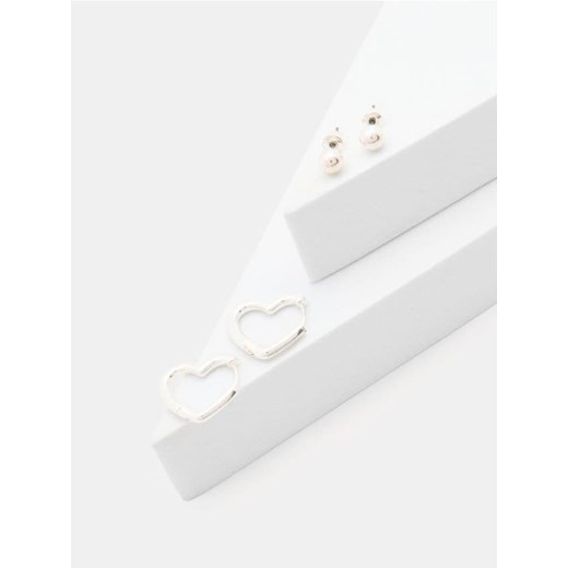 Sinsay - Kolczyki 2 pack - srebrny ze sklepu Sinsay w kategorii Kolczyki - zdjęcie 184934450